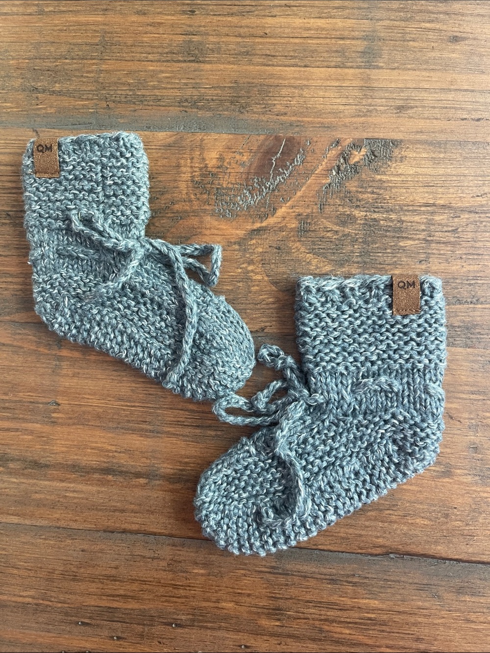 Quincy Mae Knit Booties - Blue